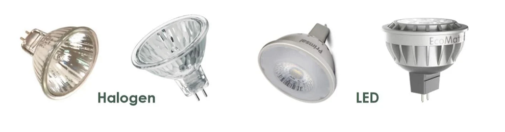 تفاوت لامپ هالوژن و ال ای دی